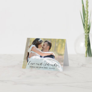 CARTE DE REMERCIEMENTS DE MARIAGE EN CALLIGRAPHIE
