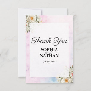 Carte de remerciements de Mariage flou