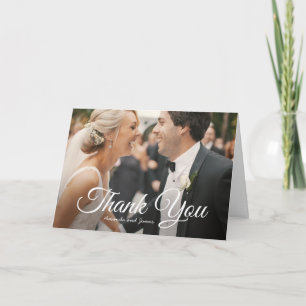 Carte de remerciements de mariage personnalisé pho
