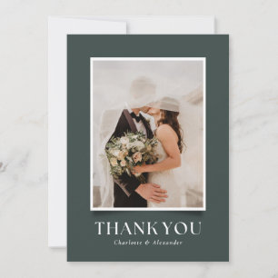 Carte de remerciements de Mariage photo avec effet