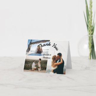 Carte de remerciements de Mariage photo minimalist