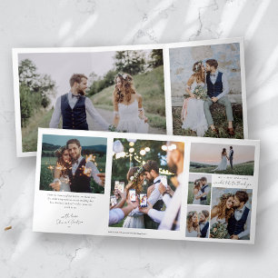 Carte de remerciements de Mariage photo multiple