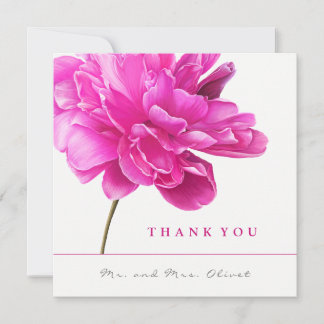 Carte de remerciements de Mariage Pony rose clair