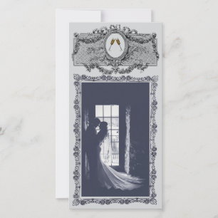 Carte de remerciements de mariage romantique