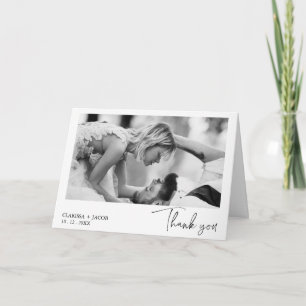 Carte de remerciements de Mariage simple photo min