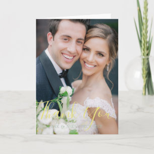 Carte de remerciements de mariage, verticale,