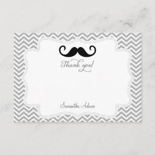 Carte de remerciements de moustache