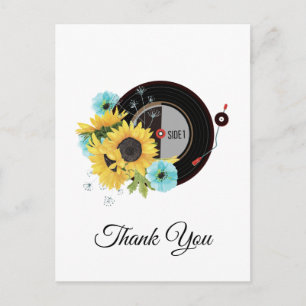 carte de remerciements de musique adulte