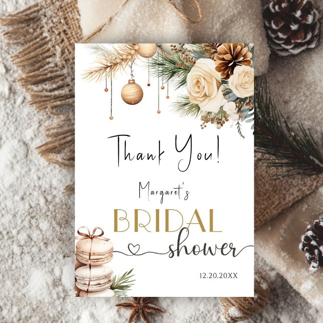 Carte de remerciements de Noël d'hiver Boho (Créateur téléchargé)