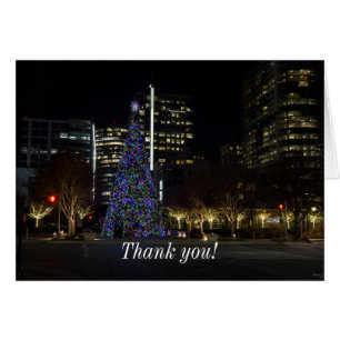 Carte de remerciements de Noël du centre-ville de