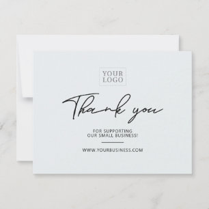 Carte de remerciements de package d'affaires lettr