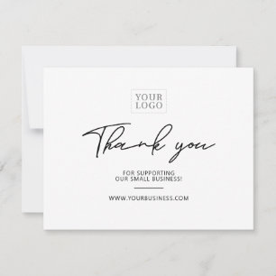 Carte de remerciements de package d'affaires lettr