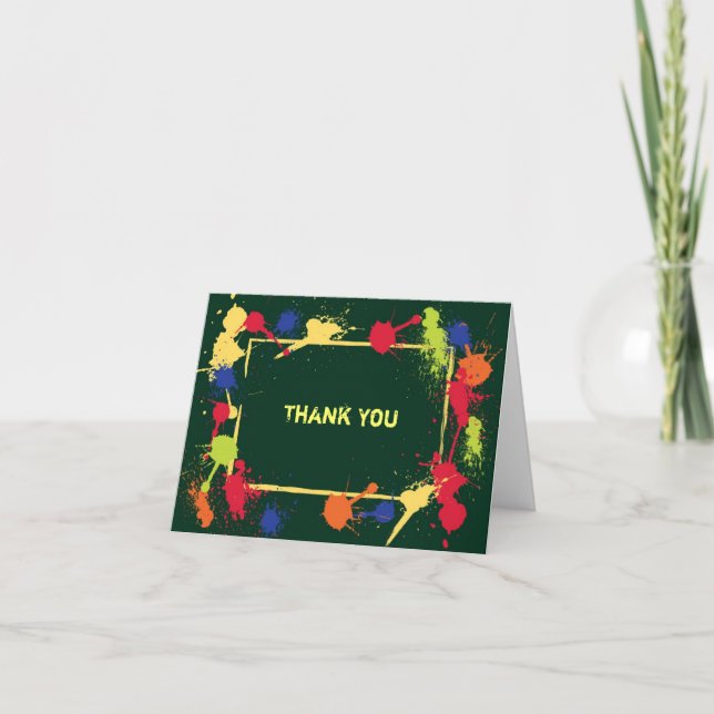 Carte de remerciements de Paintball (Devant)