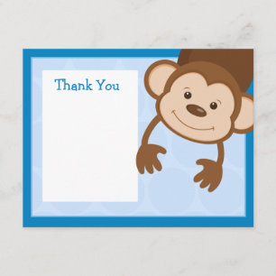 Carte de remerciements de partie de singe