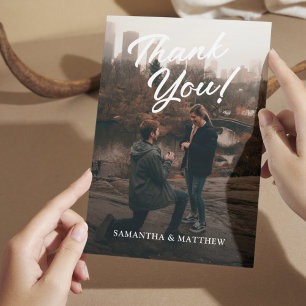 Carte de remerciements de partie d'engagement