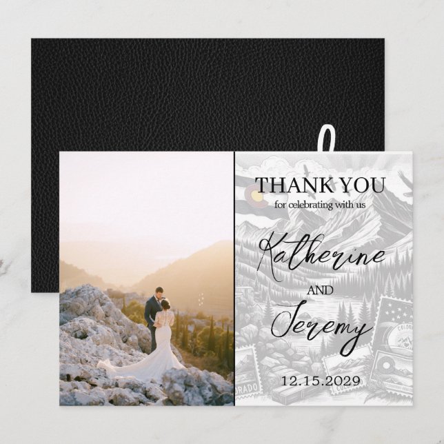 Carte de remerciements de passeport noir du Colora (Devant / Derrière)