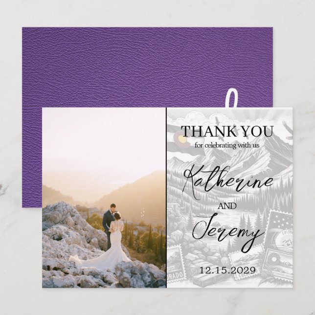 Carte de remerciements de passeport violet du Colo (Devant / Derrière)