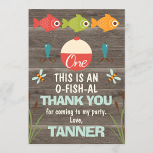 Carte de remerciements de pêche O-fish-ally One