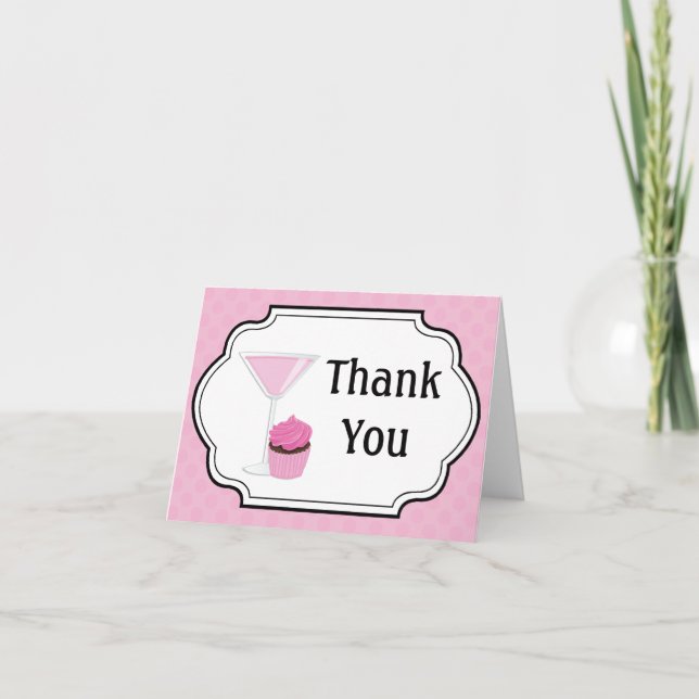 Carte de remerciements de petits gâteaux et de (Devant)
