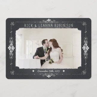 Carte de remerciements de photo de mariage de pot