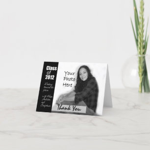 Carte de remerciements de photo d'obtention du