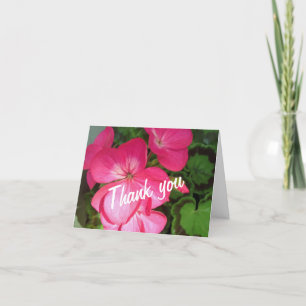 Carte de remerciements de photographie rose floral
