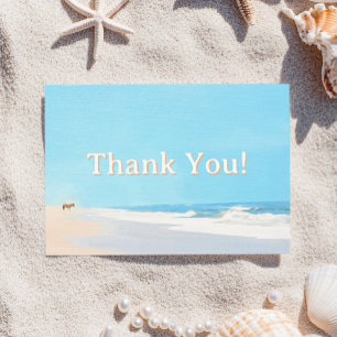 Carte de remerciements de plage