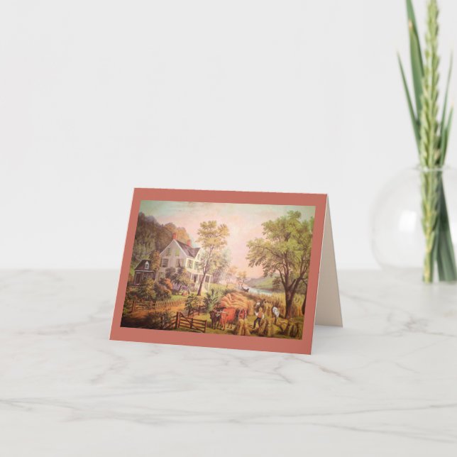 Carte de remerciements de récolte à domicile des a (Devant)