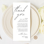 Carte de remerciements de réglage minimaliste du M<br><div class="desc">C'est la carte modifiable moderne, dans la conception de script minimaliste, thème noir et blanc, Place Setting Thank You Cards. Partagez l'amour et montrez votre appréciation à vos invités, quand ils s'assoient à leur siège et lisent ce charmant remerciement personnalisé vous place la carte de réglage. C'est une façon merveilleuse...</div>