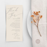Carte de remerciements de réglage minimaliste du M<br><div class="desc">Partagez l'amour et montrez votre appréciation à vos invités, quand ils s'assoient à leur siège et lisent cette carte de remerciement personnalisée et charmante. C'est une façon merveilleuse de commencer votre fête spéciale ! Cette carte vous donnera le ton pour un événement inoubliable. Le carte de remerciements est décoré dans...</div>