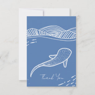 Carte de remerciements de requin-baleine