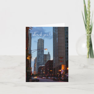 Carte de remerciements de scène de Chicago Street