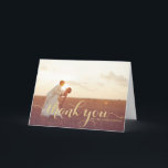 Carte de remerciements de script de Parties scinti<br><div class="desc">Carte de remerciements de script de Parties scintillant de Faux Gold</div>