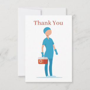 Carte de remerciements de sentiment de l'infirmièr