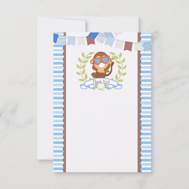 Carte de remerciements de singe pour (Devant)