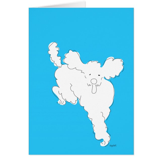 Carte de remerciements de sitter de chien bleu (Devant)