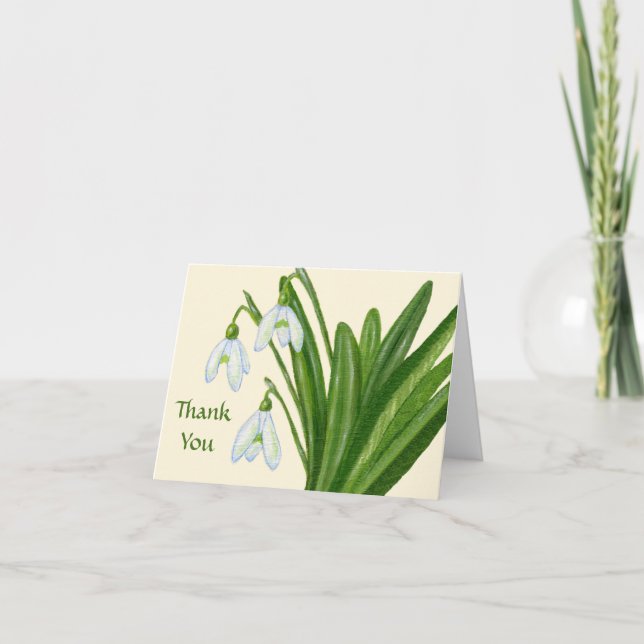 carte de remerciements de Snowdrops (Devant)