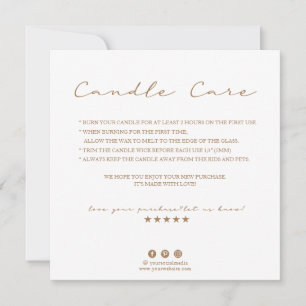 Carte de remerciements de soins aux bougies