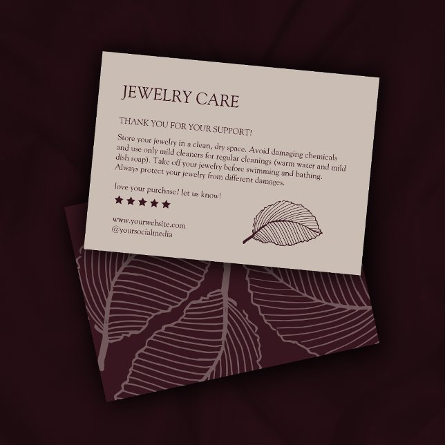 Carte de remerciements de soins de produits Motif  (Créateur téléchargé)