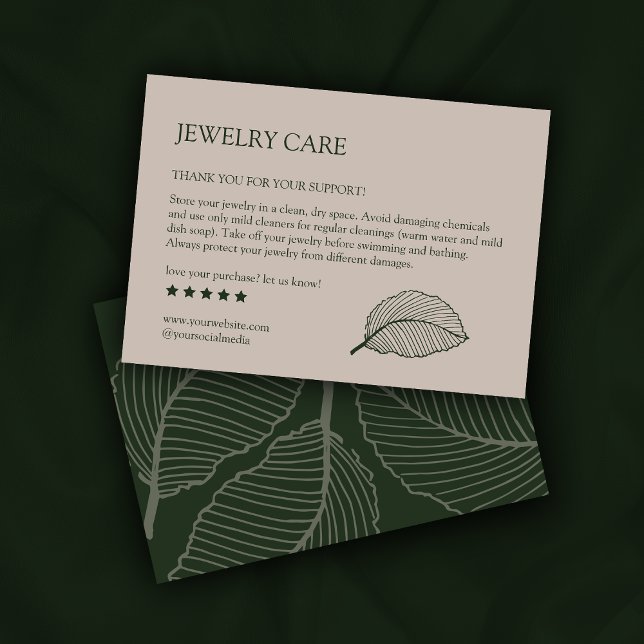 Carte de remerciements de soins de produits Motif  (Créateur téléchargé)