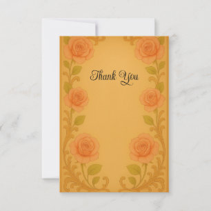 Carte de remerciements de style victorien