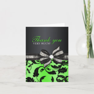 Carte de remerciements de Sweet sixteen floral