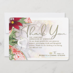 Carte de remerciements de sympathie de coeur de va