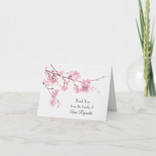 Carte de remerciements de sympathie des fleurs de