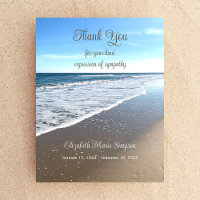 Carte de remerciements de Sympathie Ocean View