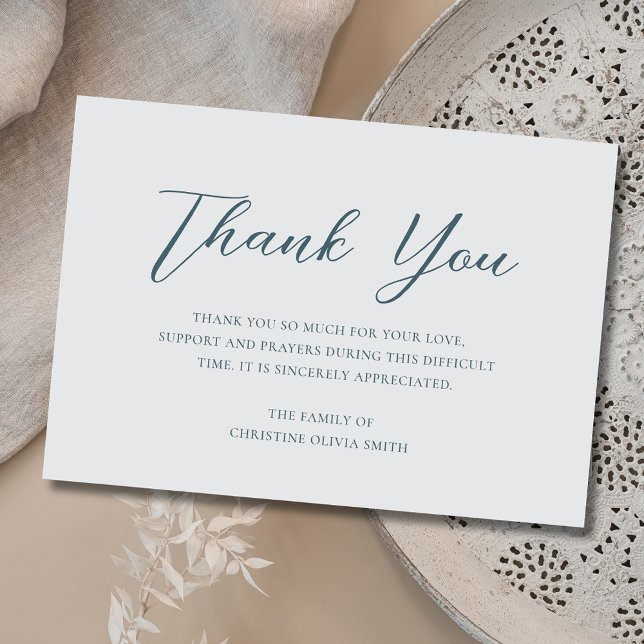 Carte de Remerciements de Sympathie pour Funéraill (Sympathy Thank You Card)