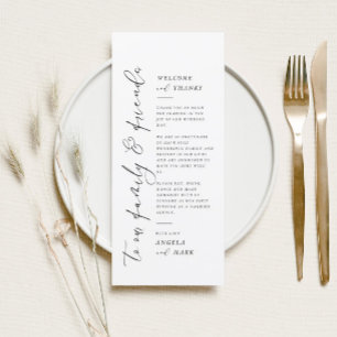 Carte de remerciements de table minimaliste modern