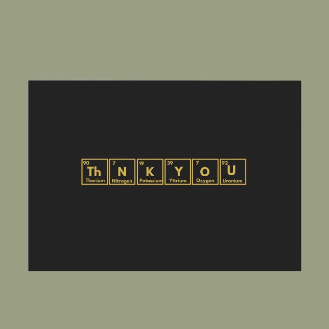 Carte de remerciements de table périodique (Créateur téléchargé)