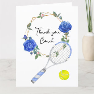Carte de remerciements de tennis pour coach