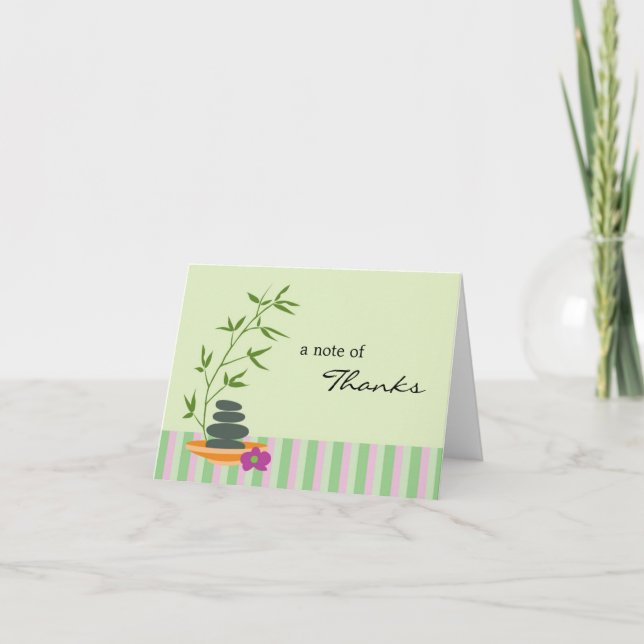 Carte de remerciements de thème spa (Devant)
